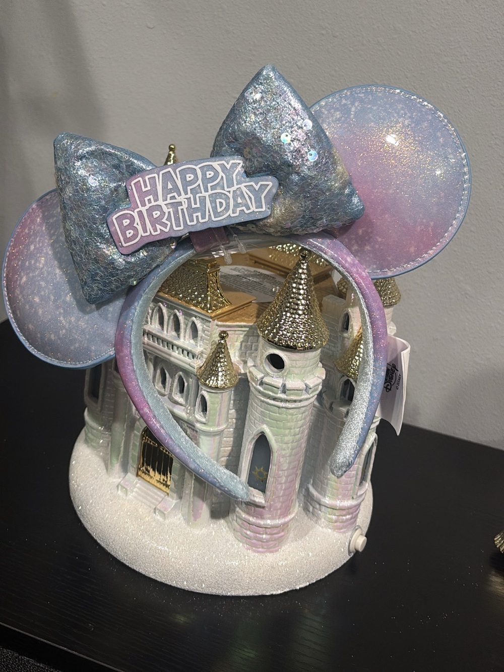 Disneyland Birthday Mouse Ears Headband - Pastel Pink & Blue